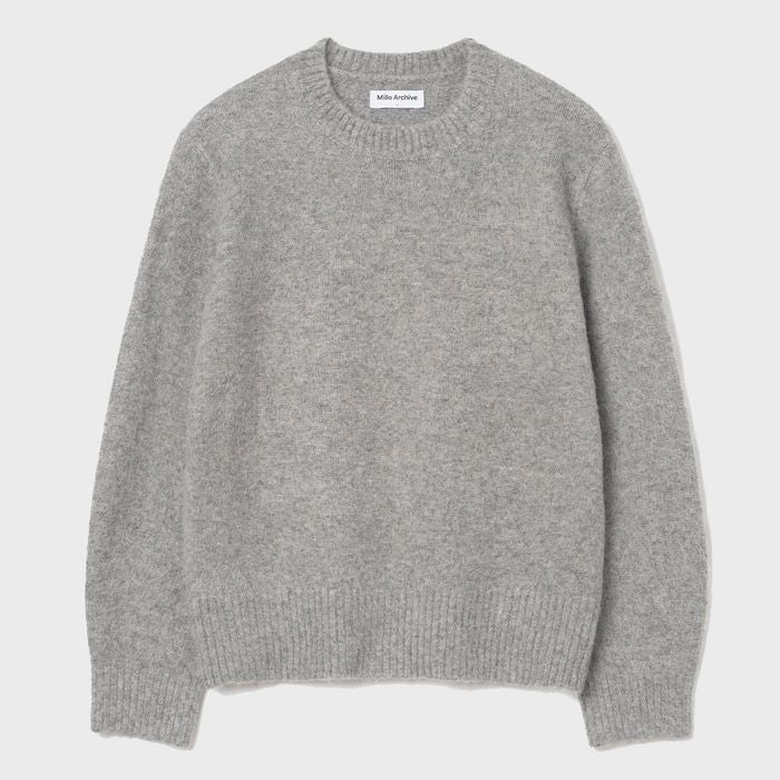 Cropped silhouette knitwear [Melange Gray]