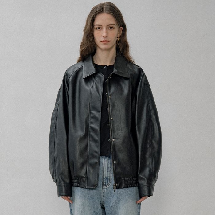 SIOT4141 Urban Fake Leather Jacket_Black