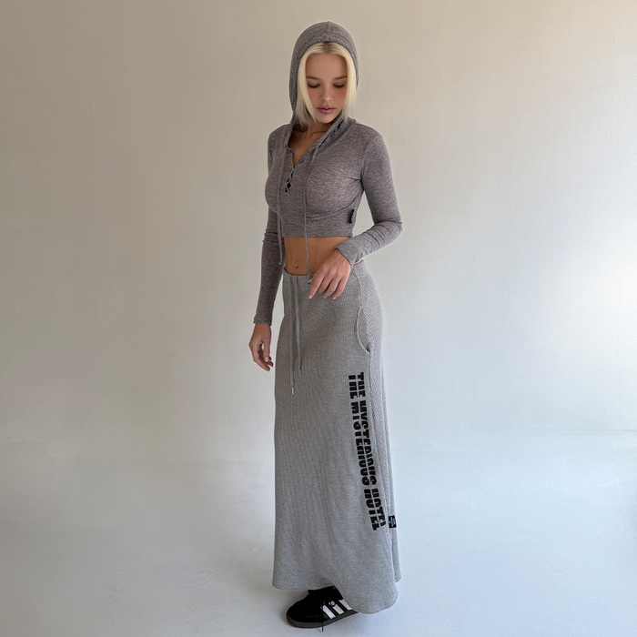 WAFFLE MAXI SKIRT_2 colors