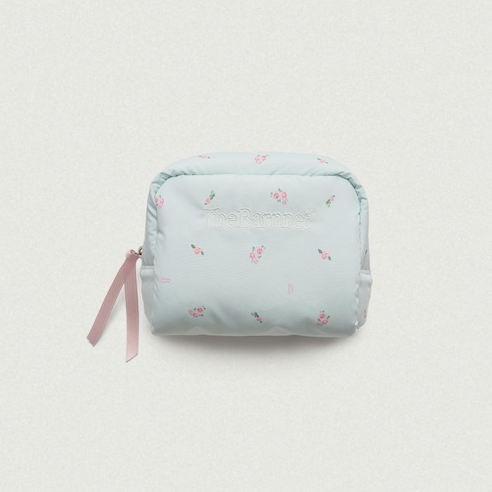 Rosie Flower Pom-Pom Pouch (Mint)