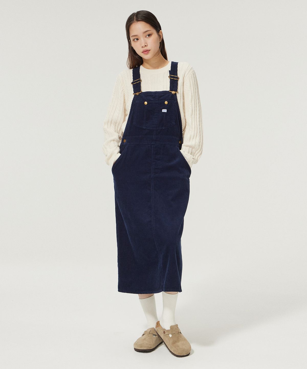 Corduroy Overall Dress Navy