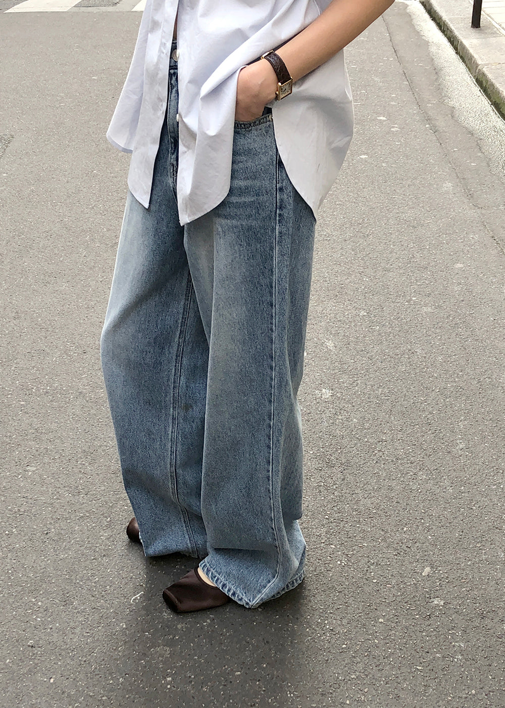 LEMORE [9th] Mid-Wide Denim (Blue) *S, M takes 2-3 weeks
