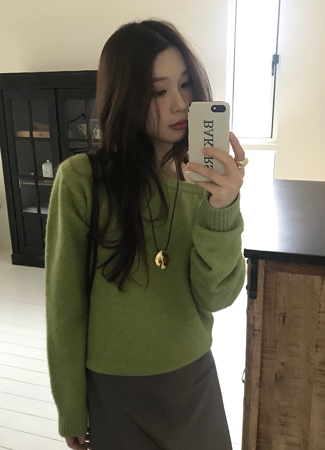 유이니 Born one shoulder knit (4color)
