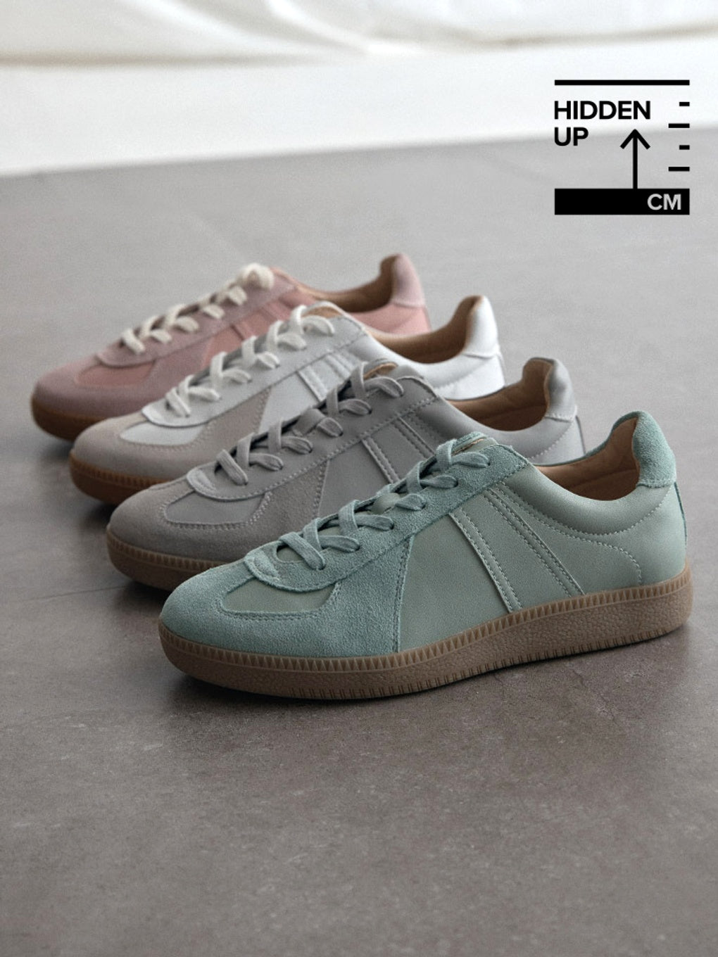 Spen [4COLOR][Ossolite] Leather NEW ARMY German Army Sneakers _4.5 cm tall HPMR6EA302