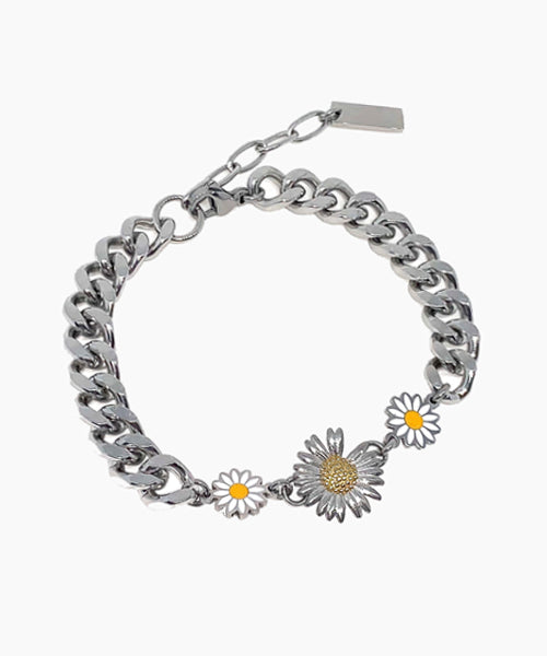 Mix sunflower chain bracelet