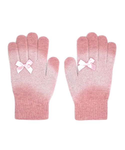 Pushcat Wool Gloves [Ribbon Pink]