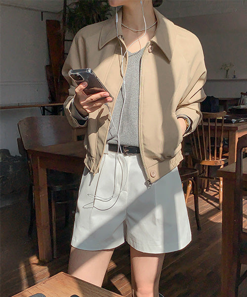Luet [🌸Spring Outer/Ganggang Look] MADE Lizzy Collar Zip-Up Blouson Jacket