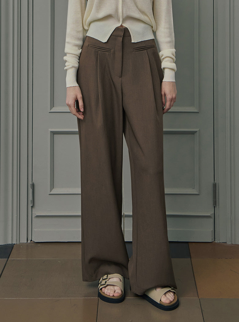tweedled lip pocket slacks