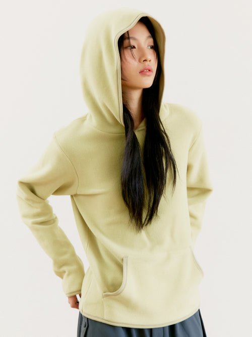 Fine Fleece Hoodie, Lemon