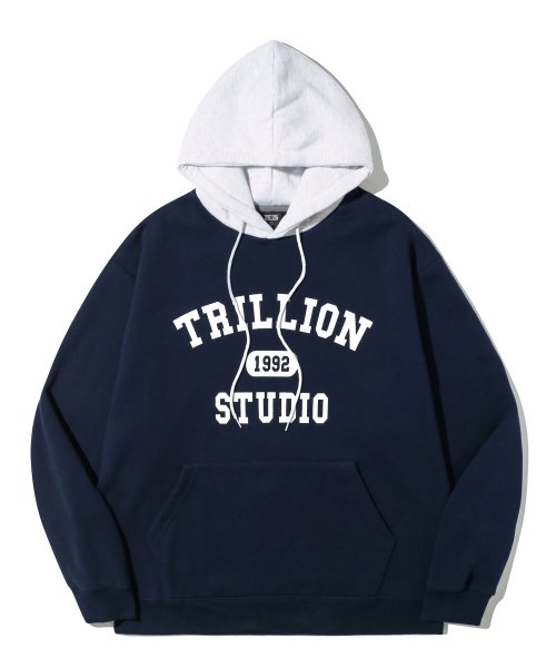 Color Block 1992 Graphic Hoodie (NAVY)