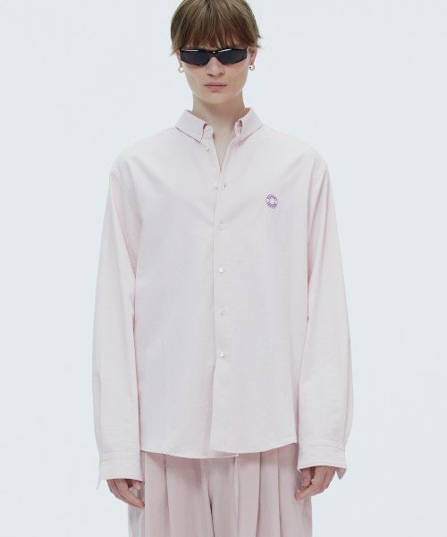 NOHANT LOGO OXFORD SHIRT PUDDING RESORT-PINK - SIZE & LATE | MUSINSA