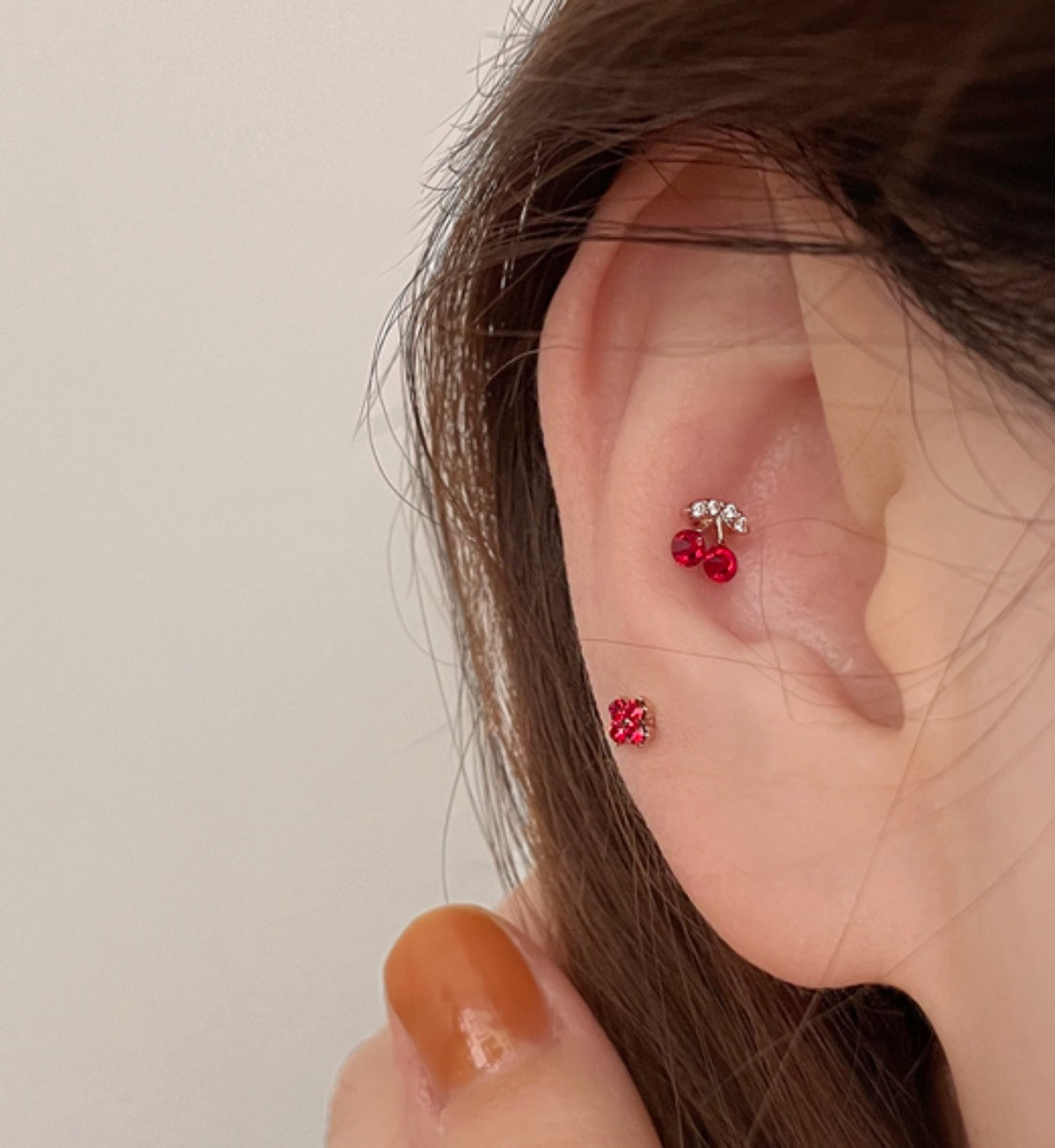 Warm Me [Movie] Cherry Flower Piercing Set of 2