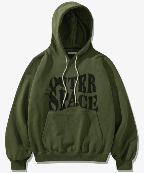 EZKATON Space Heavy Cotton Hooded Khaki KMHD6723 - Size & Review | Musinsa