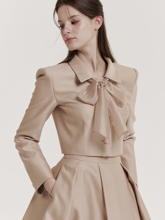 Lucy Silk Jacket (Beige)