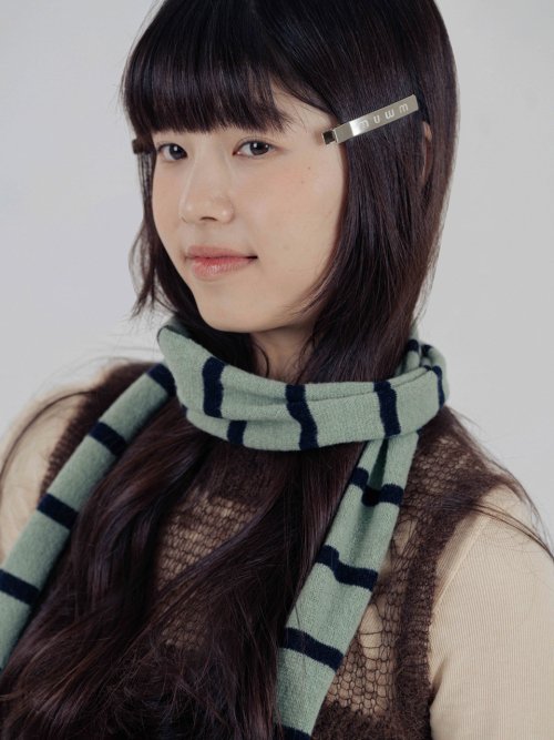 Lazy Stripe Muffler (Mint Navy)