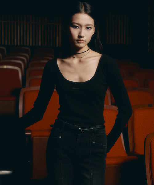 Ribbed Long Sleeve [Black]