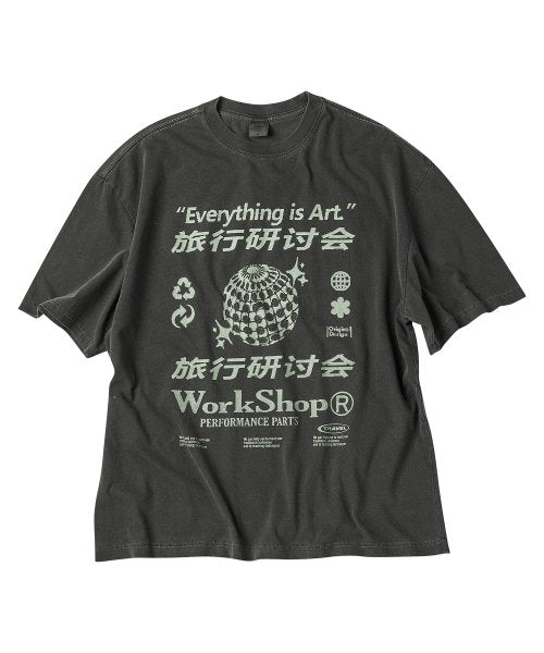 ディスコピグメント 半袖Tシャツ ブラック チャコール