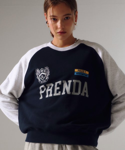 YOUTH COMBINATION RAGLAN SWEATSHIRT NAVY