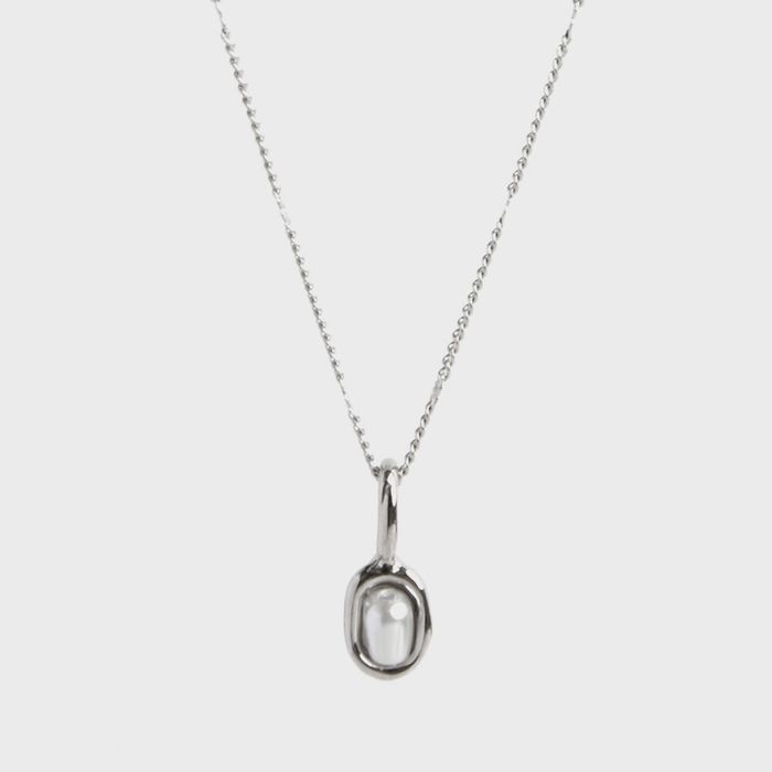 TB033 one point pearl necklace