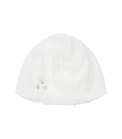 Star Rivet Fluffy Beanie [White]