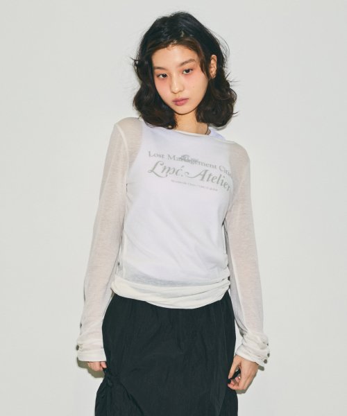 WM LMC ATELIER SHEER LONGSLEEVE white