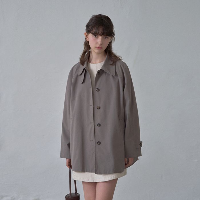 Balkan Half Trench Coat_Dark Gray