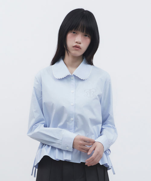 BIG COLLAR EMBLEM SHIRT [BABY BLUE]