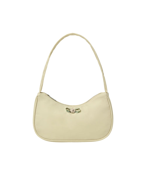 MINI CUSHION APPLIED HOBO BAG-BEIGE