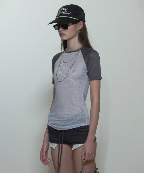 SCULPTOR Missing Angel Linen Like Tee Gray/Charcoal - Size & Reviews | MUSINSA