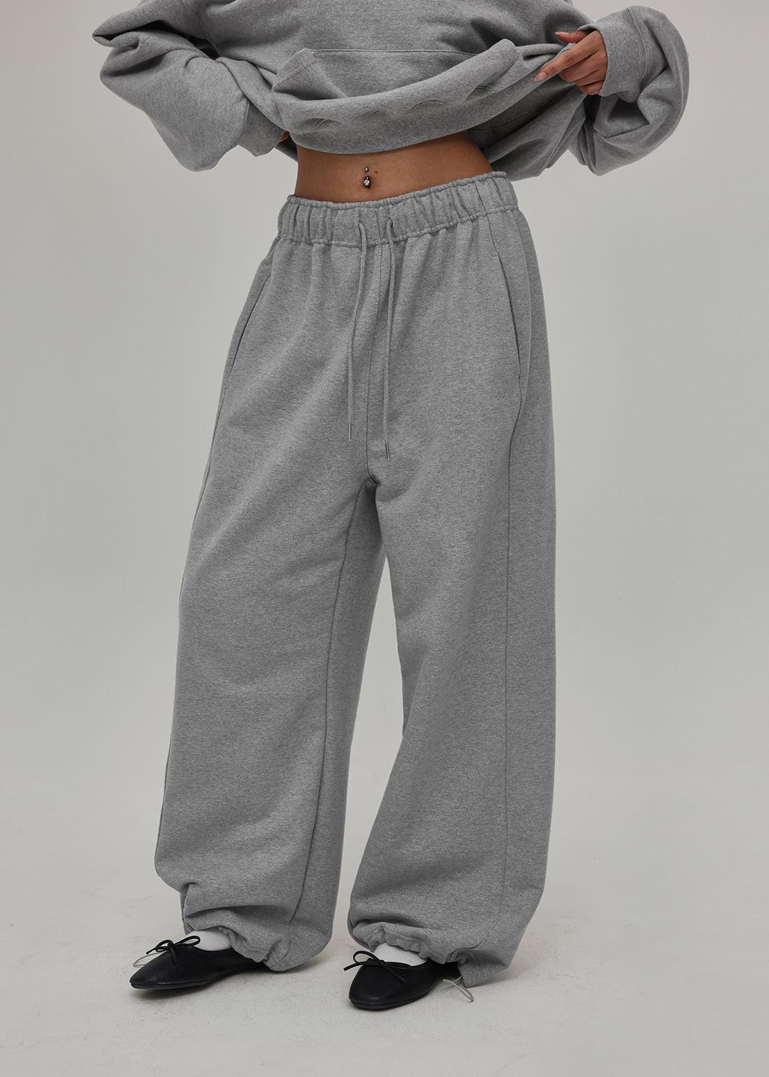 Black Up [30,000 copies sold] [B-BASIC] Heavy Sweat Wide Two-Way Pants