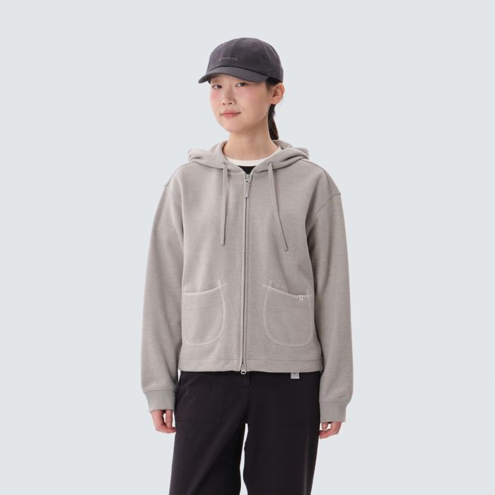 Knitwear Women's Hooded Zip-Up Sand Beige (S25SWFFJ31)