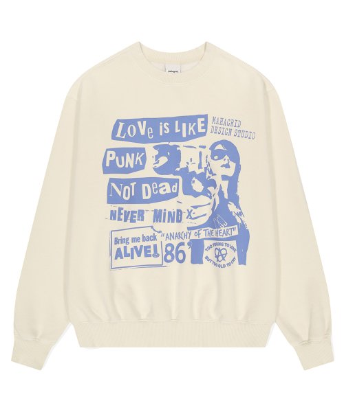 LOVE PUNK PIGMENT SWEATSHIRT BEIGE (MG2DFMM442A)