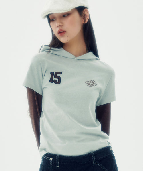 Layered Sleeve Hooded Tee [Mint]