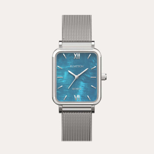 [Men's] Harbor Large Mesh Watch Blue Silver