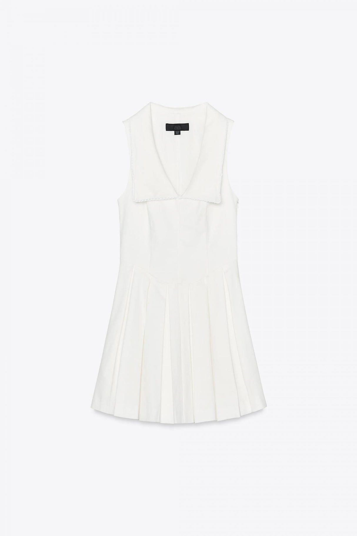 Spanish Shop Zara Peter Pan Collar Dress 2124/550 WHITE