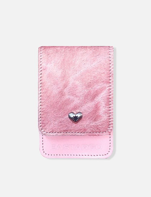 Pink Heart Bento Wallet (Pink Fur)