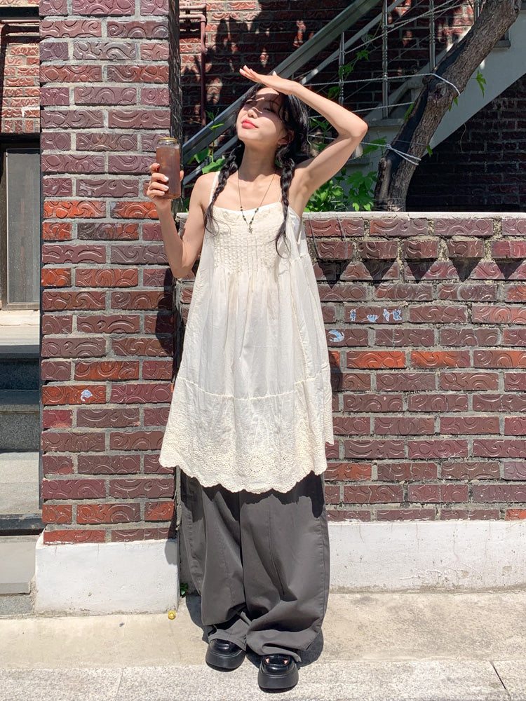 Shift8 [MD Recommendation]/Vacation Look] AKA vintage lace embroidered dress 3 colors