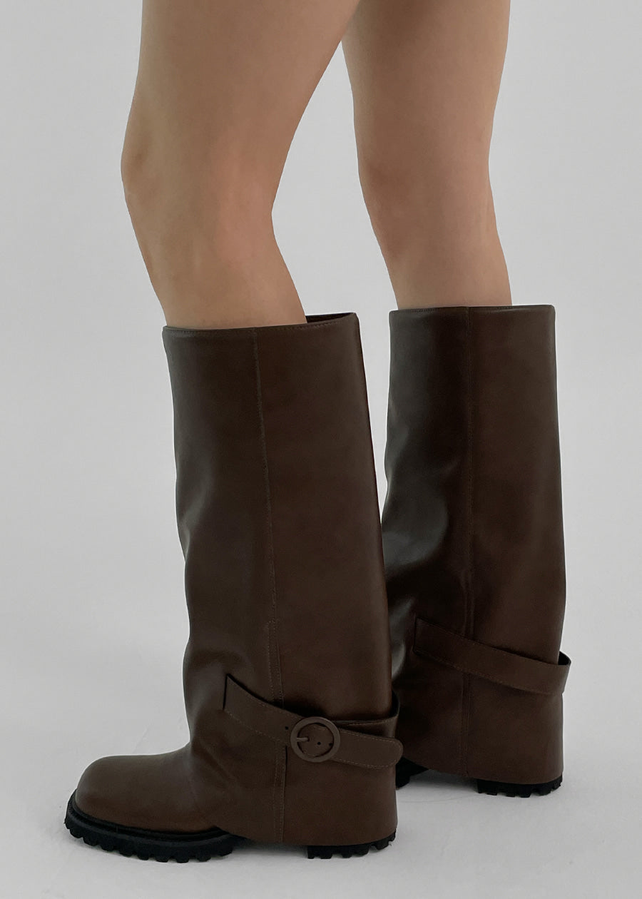 Black-Up Rutimine Folding Long Boots