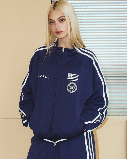 RAGLAN TRACK TOP NAVY