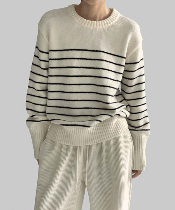 Manic [Free Delivery] Hyton Stripe Loose Fit Knitwear