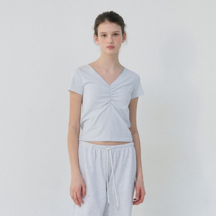 Alice Shirring T-Shirt (Mood Blue)