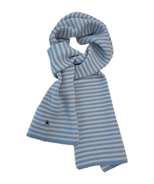 ◇THE COLDEST MOMENT◇ TCM mini logo stripe muffler sky blue TCM mini logo stripe muffler (sky blue/grey) – Wishbucket