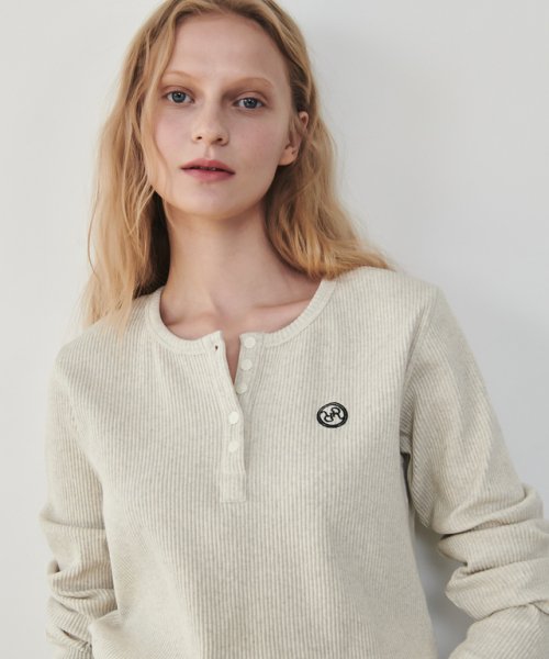 RONRON HENRYNECK LONG SLEEVE OATMEAL - Size & Reviews | MUSINSA