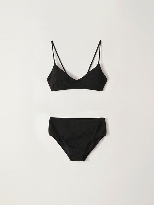 Seersucker bikini (Black)