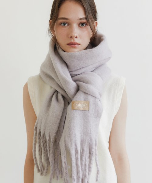 heavy hairy muffler (M026_light grey)