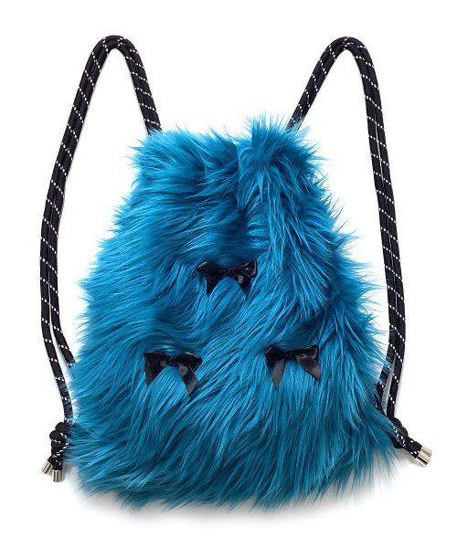 Ribbon Gym Bag [Blue Fur]