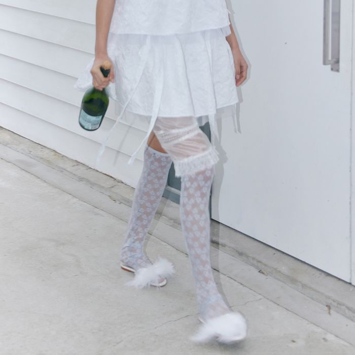 Lace Mesh Socks (sky blue)