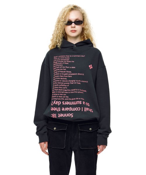 SONNET 18 HOODIE / charcoal