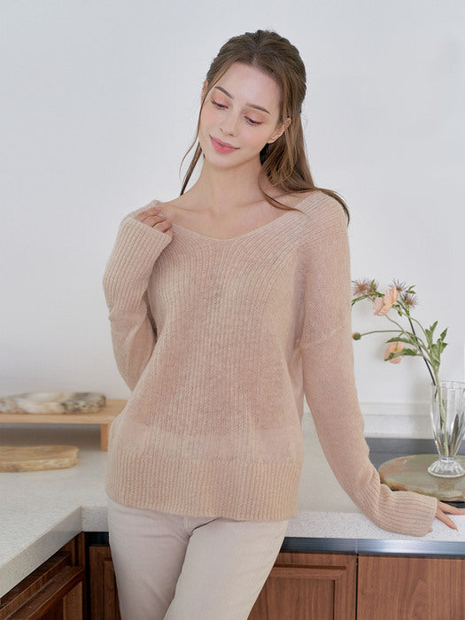PAIGE SWEATER IN PEACH PARFAIT