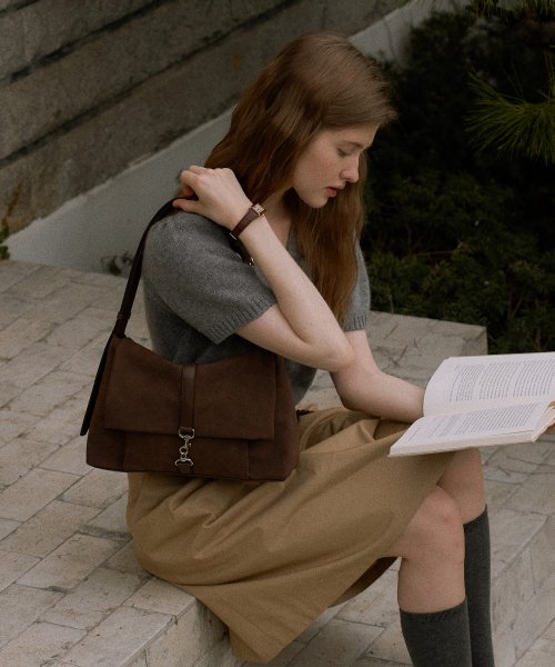 [OVHEE] クロエ スエード バッグ(BLACK) / 韓国発 OVHEE】 CHLOE SUEDE BAG BLACK スエードバック